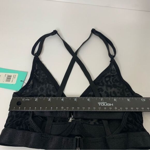 Fredricks of Hollywood x Deya fop plunge bra mesh leopard black - Picture 8 of 10